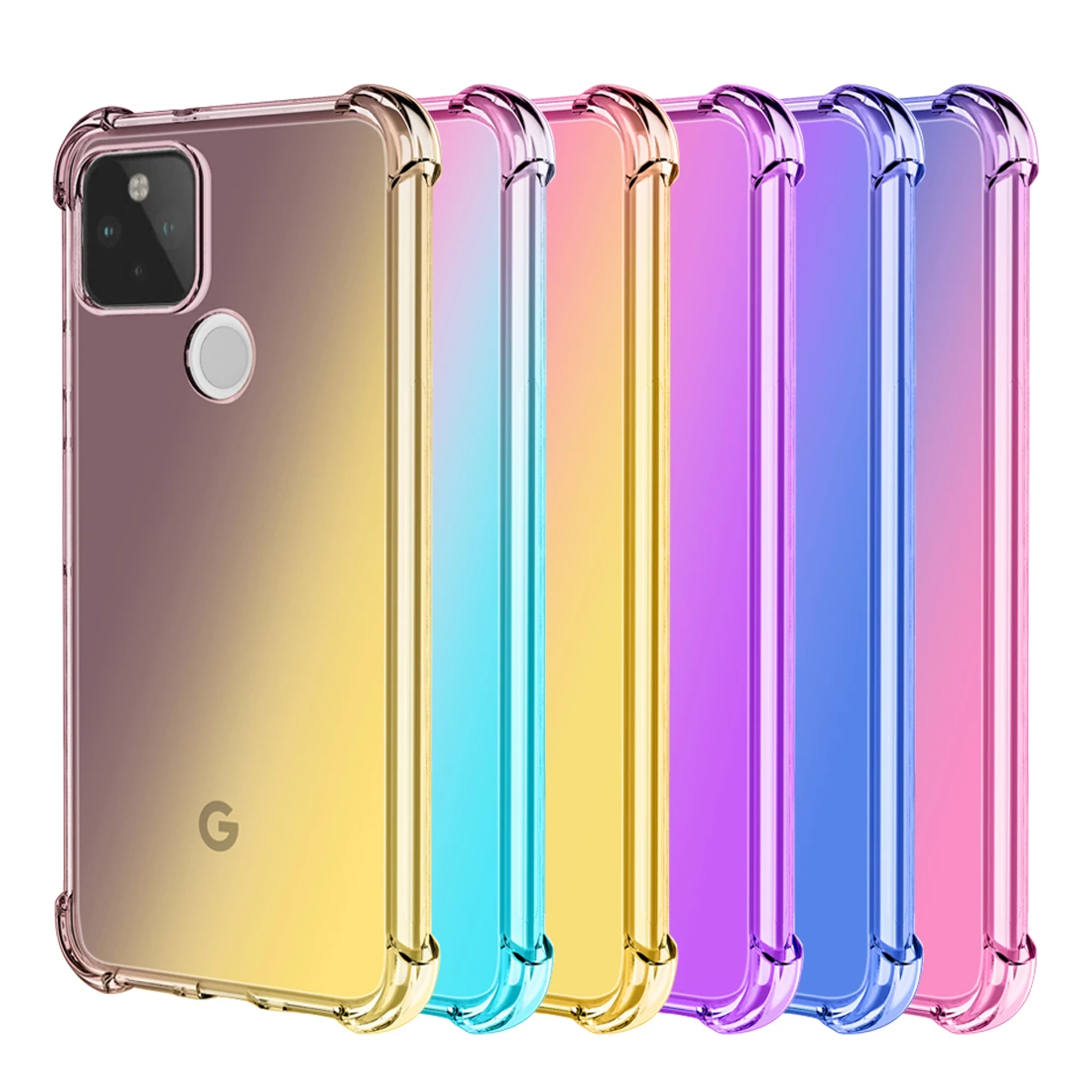 

Google Pixel 4a 5G Case,Luxury Shockproof Gradient Silicone Soft TPU Case Ultra Thin Slim Cover for Google Pixel 4 4XL 4A 5A 5XL