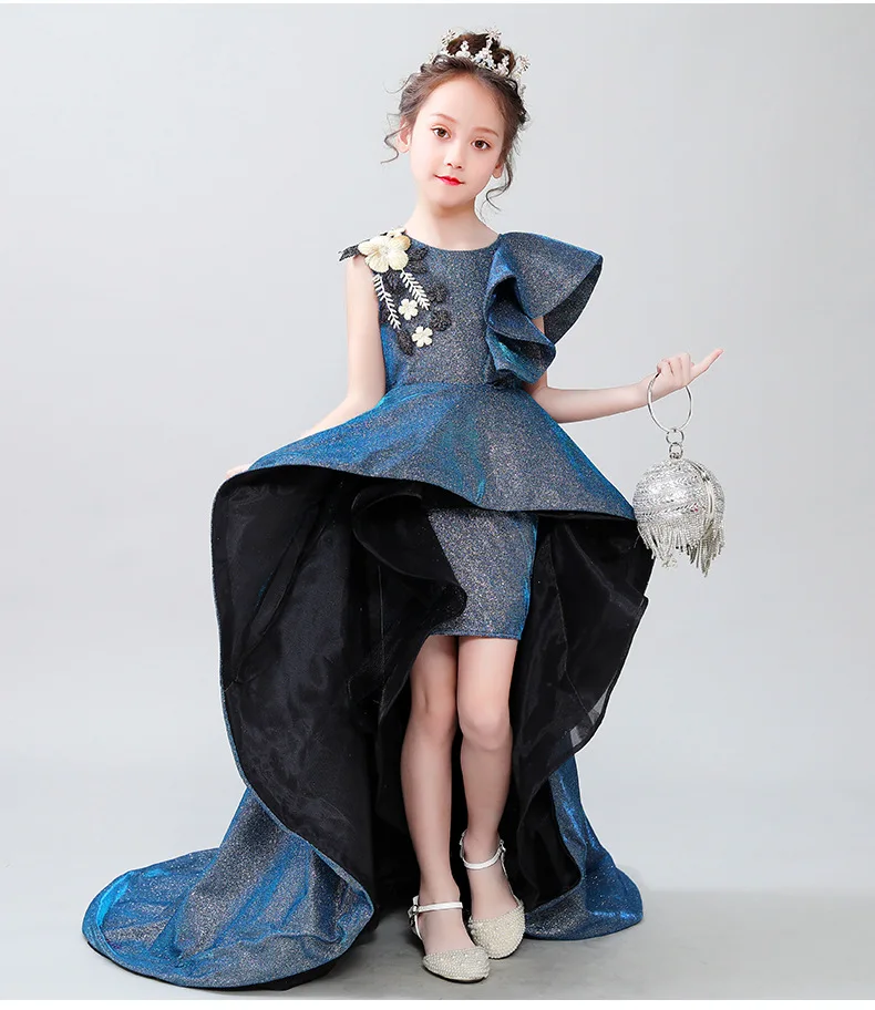 Высококачественное платье принцессы для маленьких девочек вечернее без рукавов