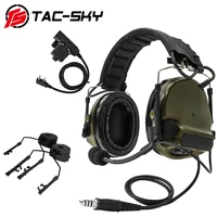 tac sky new tactical comtac iii silicone earmuff noise cancelling pickup headset and u94 pttt and helmet headset bracket fg