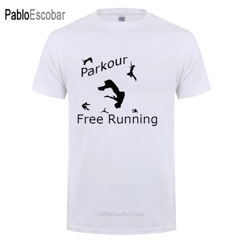 Паркур Бесплатная футболка для бега забавные подарки на день рождения мужчин