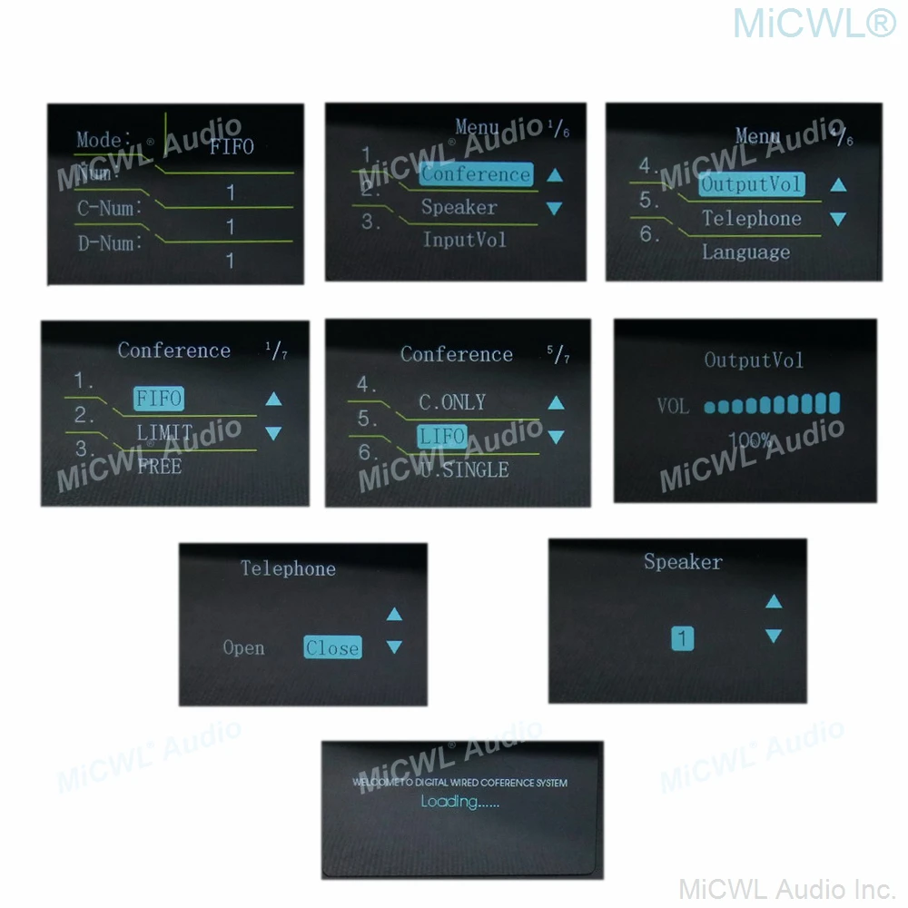 Микрофон MiCWL 16 встроенный динамик стол на гибкой стойке цифровой
