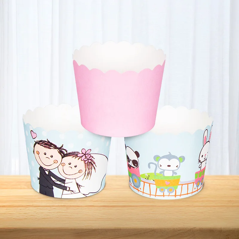 50pcs Cute Flower Bird Muffin Cupcake Paper Cups Liner Baking Cup Cases Kids Party Pastry Wrapper | Дом и сад