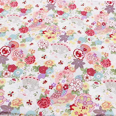 1 Pcs 50x147cm CMCYILING набивная хлопковая ткань для DIY Лоскутная ткань стеганая швейная ткань Tissu ткани Тильда японская ткань - Цвет: 1 Pcs 50x147cm
