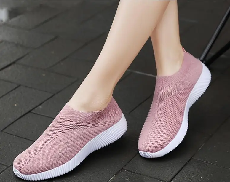 New Spring Summer Shoes Woman Breathable Air Mesh Flat Platform Women Shoes Slip On Women's Loafers black blue Ladies Shoes