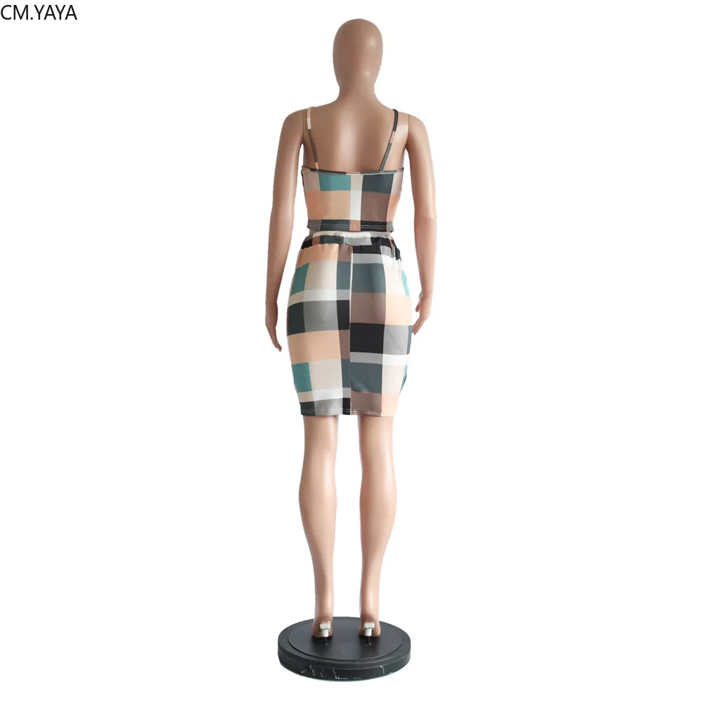 2019 женский летний клетчатый принт с круглым вырезом ремень без рукавов