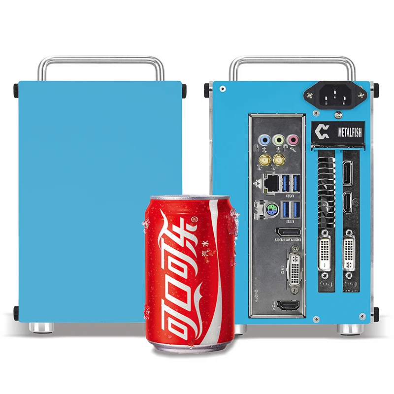 Чехол для игрового компьютера METALFISH T60 A4 Mini ITX белый корпус мини ПК Прозрачный