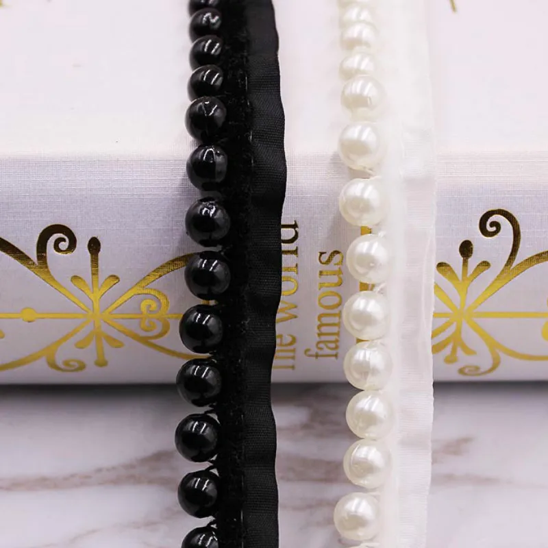 9 ярдов Прямая поставка от производителя односторонняя жемчужная кружевная