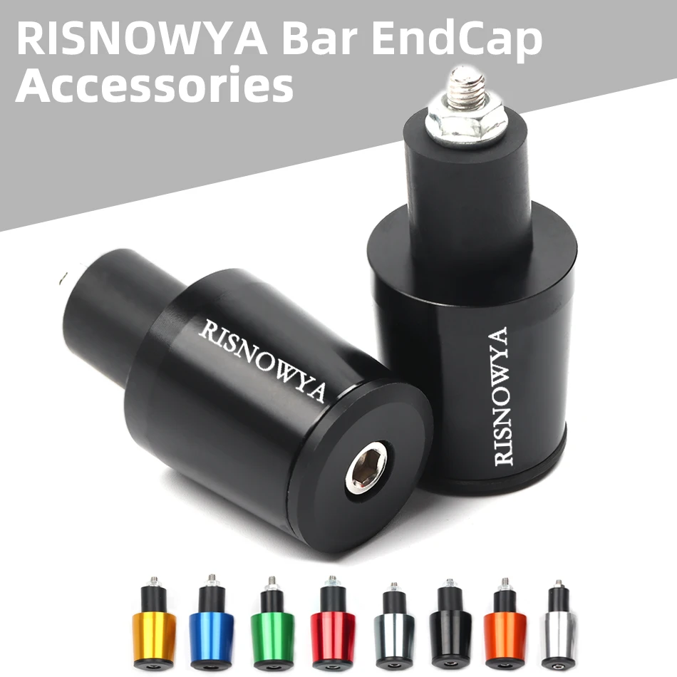 

RISNOWYA Bar End Cap 7/8 22mm Motorcycle Accessories Aluminum Handlebar Grip End Plug Handle For Suzuki GSXR 600 750 GSX-R1000