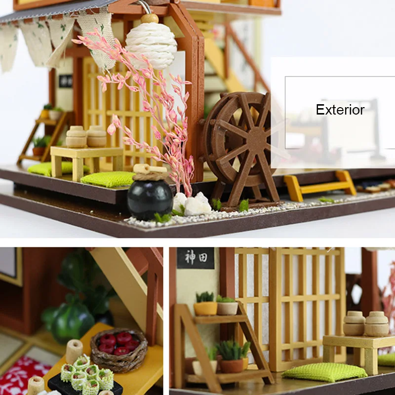 

1 Pcs Dollhouse DIY House Model Assemble Toy Japanese Style Valentine's Day Gift FP8