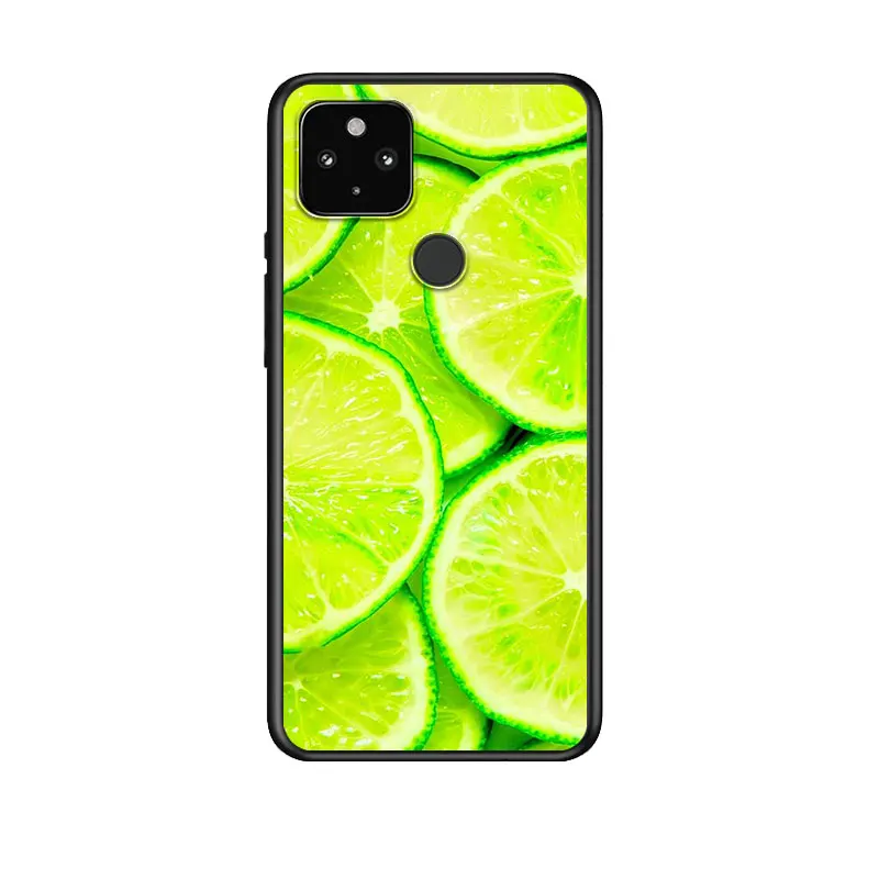 

Summer Fruit Fashion for Google Pixel 5 Pixel 4a 5G Pixel 4a Pixel 4 Pixel 4 XL Silicone Soft Black Phone Case Cover