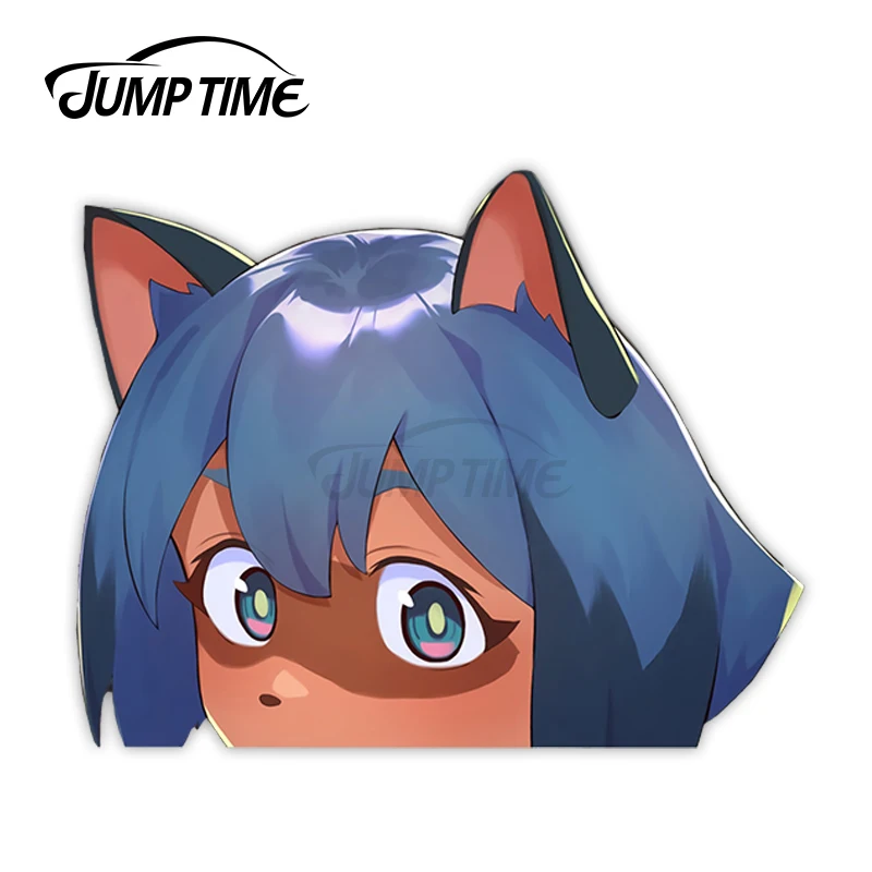 

JumpTime 13x11,9 см Michiru Peeker виниловые наклейки на машину аниме графика устойчивая к царапинам декоративная Водонепроницаемая DIY 3D наклейка на бага...