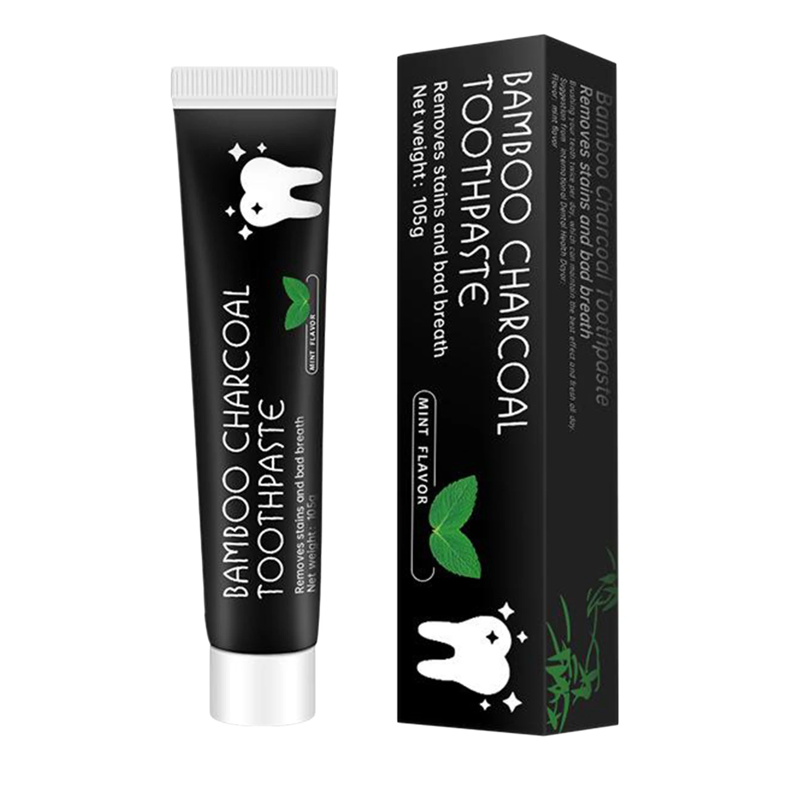 

Bamboo Activated Charcoal Teeth Whitening Toothpaste Polishes Teeth