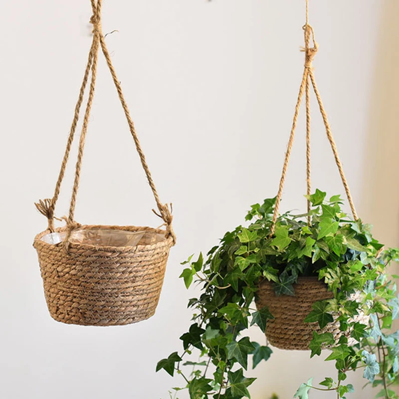 

New Hanging Basket Garden Supplies Handwoven Indoor Plant Hanger Planting Basket For Decorative Room Decor Dropshipping
