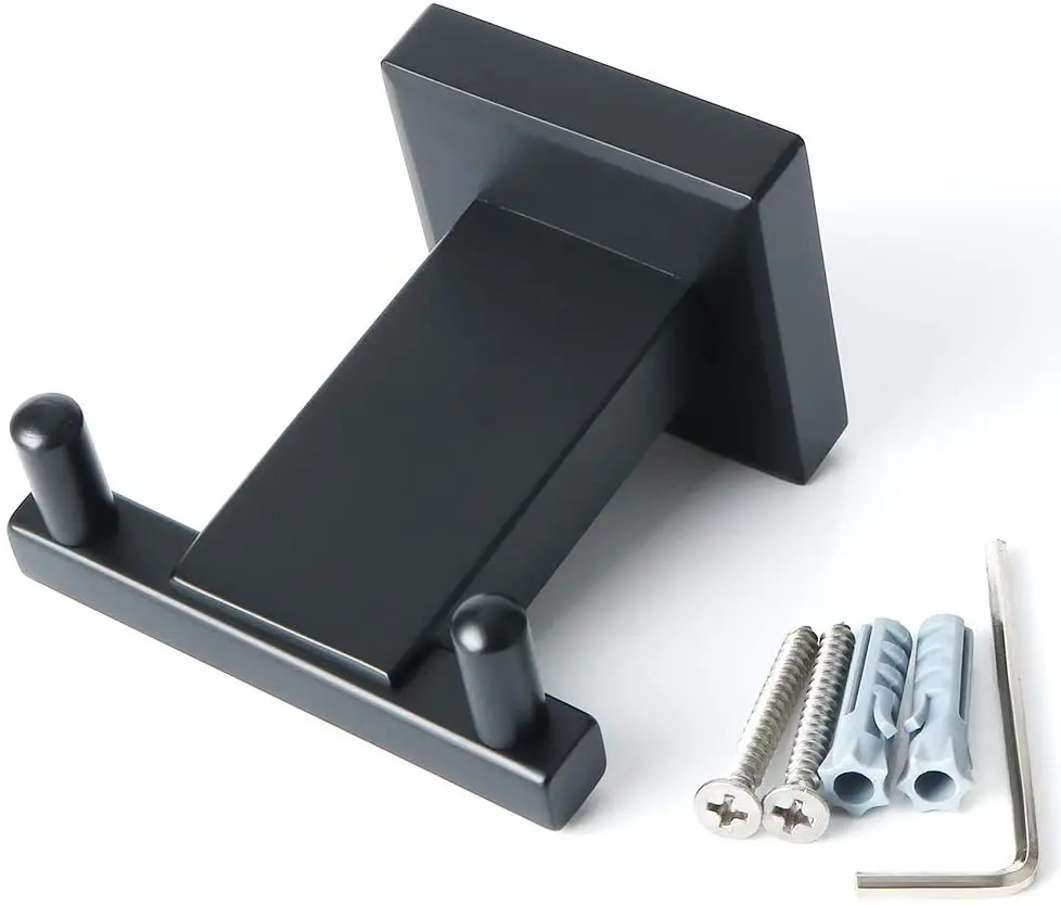 

SUS304 Black Hooks for Bathroom Kitchen Hanger Stainless Steel Wall Hook for Keys Coat Towel Hook Robe Hook Bathroom Hardware