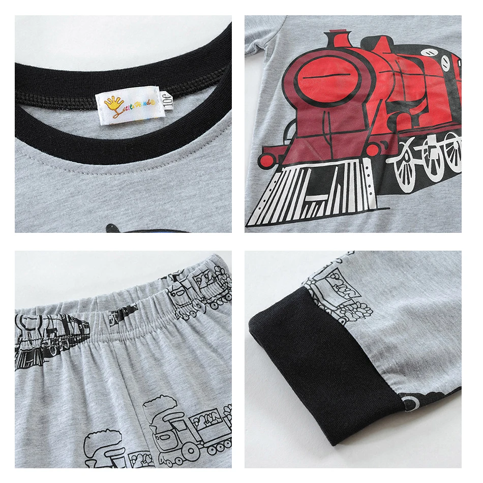 Children Pajamas Cartoon Sleepwear Kids Pajamas For Girls Toddler Baby Outfits Child Pyjama Boys trainCotton Clothes Pants Set