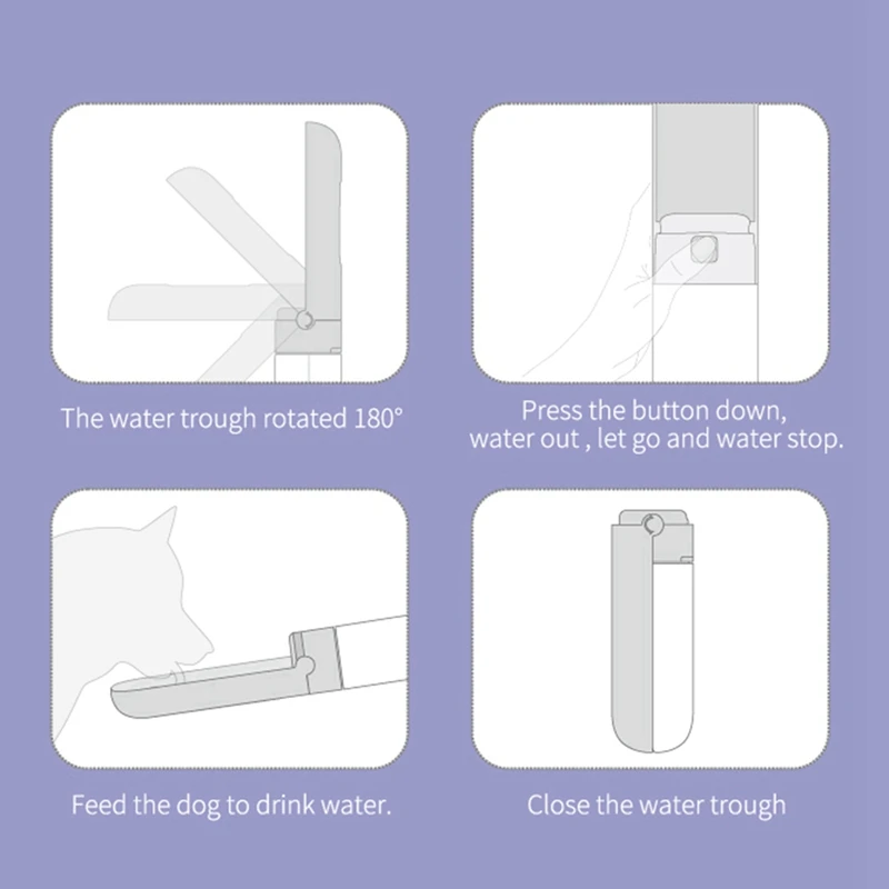 

420ML Pet Dog Water Bottle Dog Leakage-proof Drinking water feeder for Outdoor Travel Dogs Water Bottle Dogs Water Bowlb