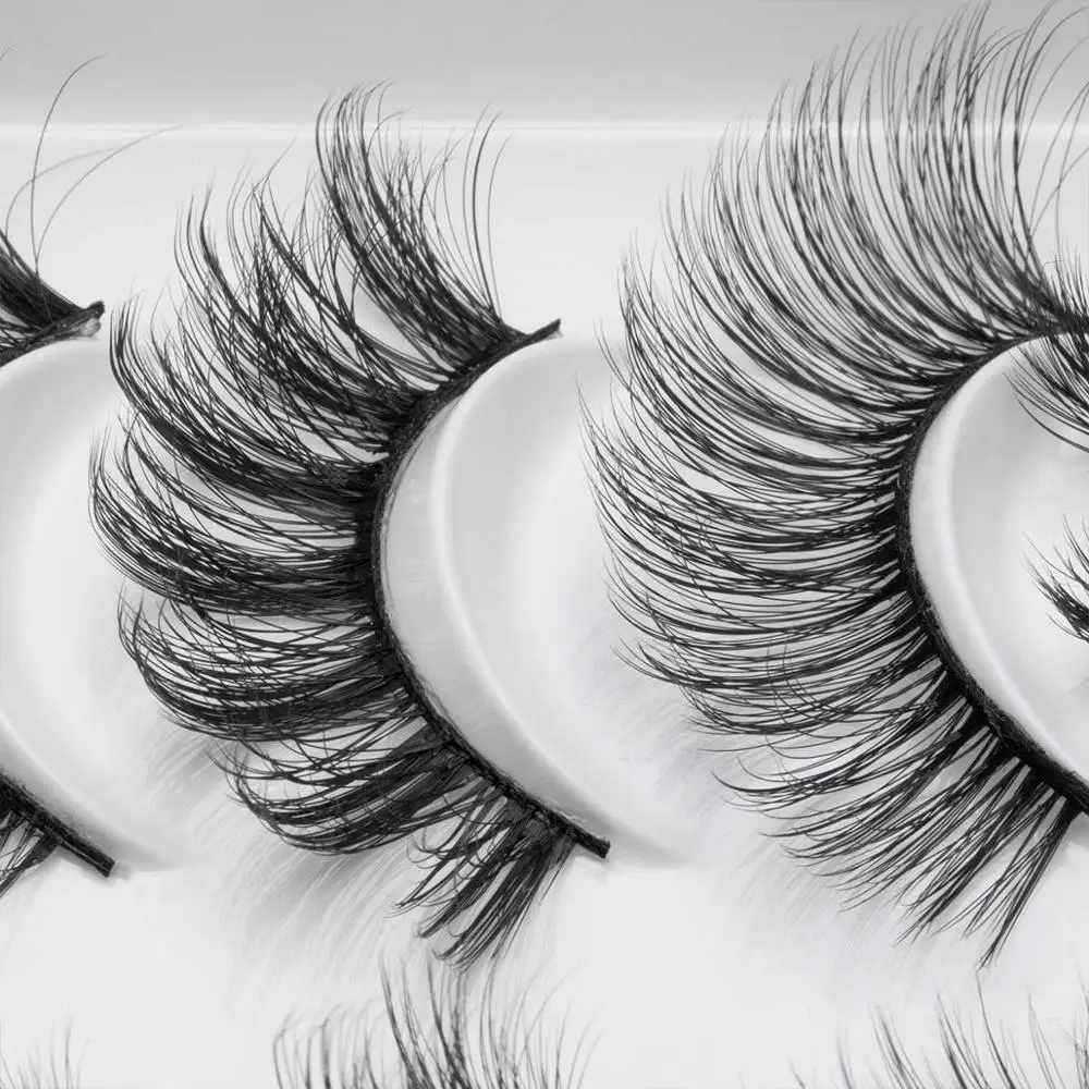 5/8/20 пар Ресниц 3D Натуральные Ложные Ручной работы Меховые Ресницы Мягкий Набор для наращивания ресниц макияж Cilios maquiagem on.