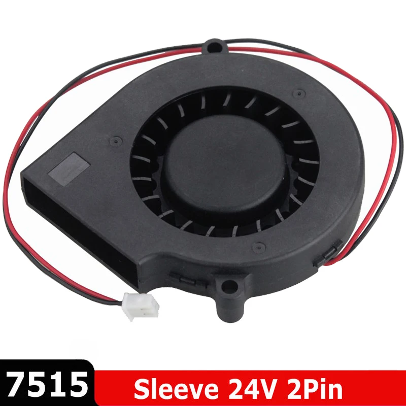 100 шт./лот Gdstime 2Pin 24 в 75 мм x 15 7515 Бесщеточный Охлаждающий кулер DC центробежный