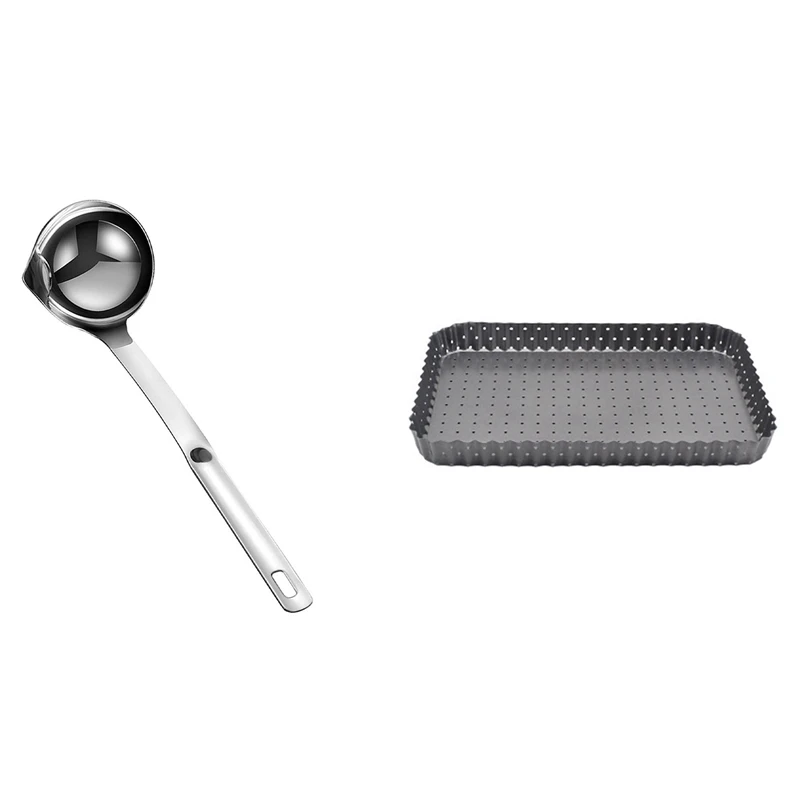 

Oil Seperator Spoon, Stainless Steel Oil Filter Spoon Soup With Cake Pizza Pie Baking Tray Practical Pizza Pans