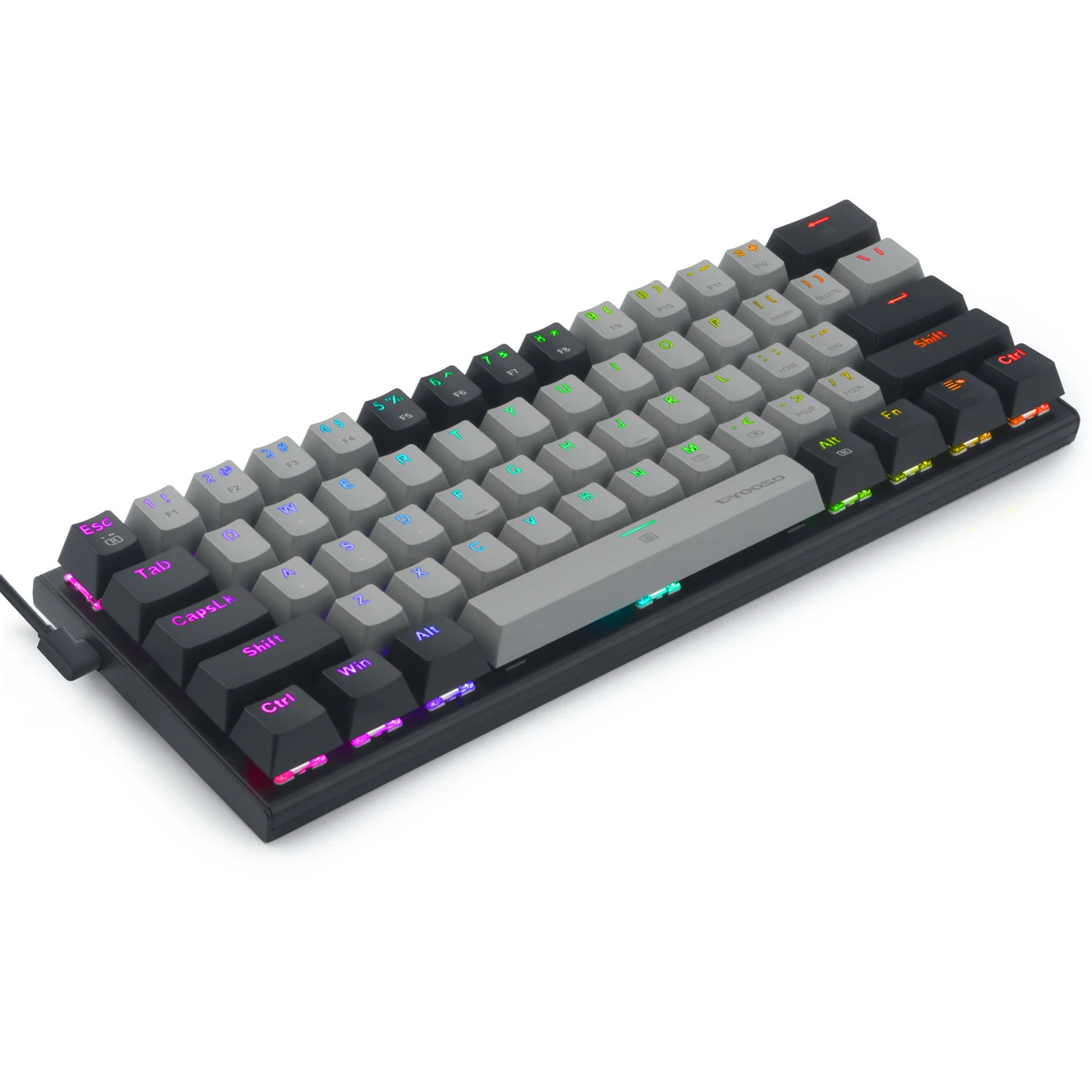 huo ji e yooso z 11 rgb mechanical keyboard blue switches rgb backlit small compact keyboard portable 60 gaming keyboard free global shipping