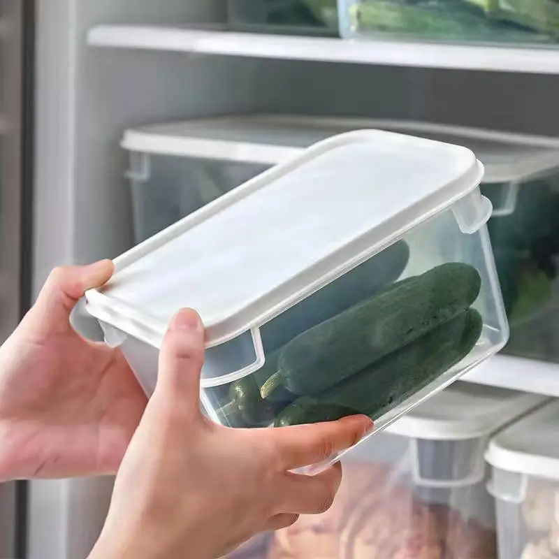 Пластиковые ящики для хранения ящик холодильника контейнеры продуктов с крышкой