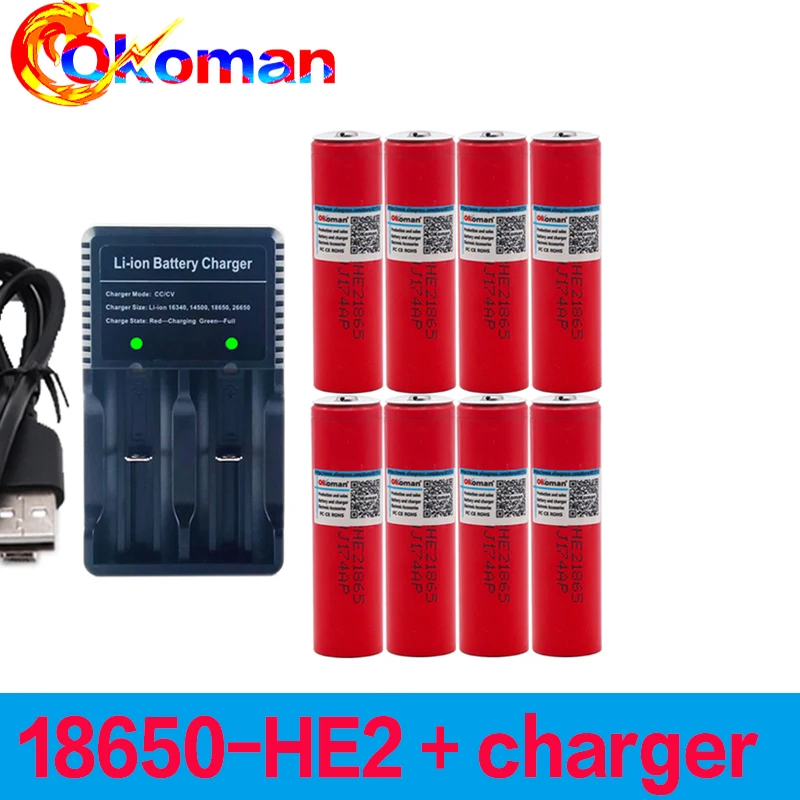 100% Новый оригинальный HE2 3 7 v 2500mah 18650 литиевая аккумуляторная батарея для