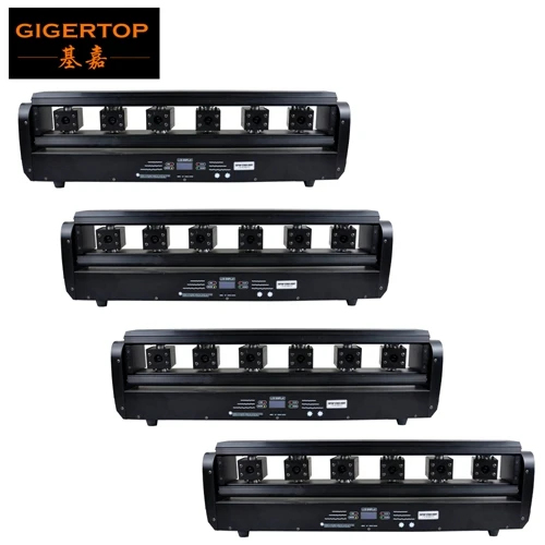 4 Gigertop TP-E39 6 головы Стадия вращения Перемещение лазерной головки Красный цвет луч эффект индивидуальный контроль для дискотеки бар Вечерние - Цвет: 4