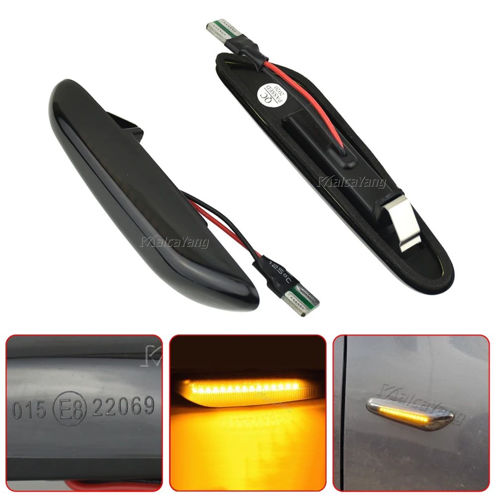 2 шт. светодиодный динамический Боковой габаритный фонарь поворота светильник