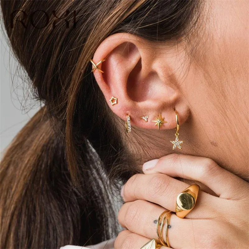 Женские серьги-гвоздики из серебра 925 пробы с тремя шариками | Украшения и