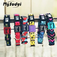 cute pet dog collar nylon adjustable strong floral strap for girls chihuahua small large dogs pitbull labrador pet supplies