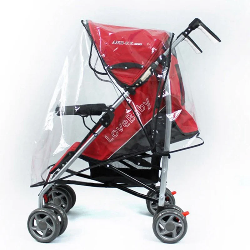 

Infant Stroller Accessories Wind Dust Shield Baby Stroller Raincover Universal Transparent Carriage Waterproof Rain Cover