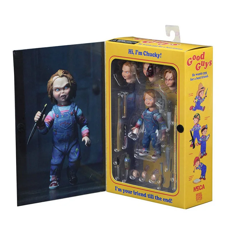 [Новинка] 10см NECA Дитяча гра "Good Guys" Остаточний Чакі Збірна модель, іграшка з ПВХ-пластика для дітей на Різдво.