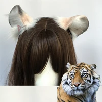 new tiger ears hairhoop beast style cosplay leopard headwear for girl women costume accessories custom made hand made work