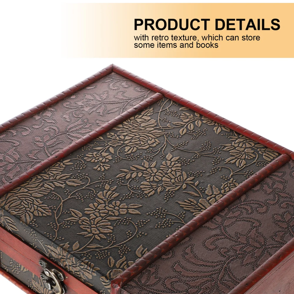 

1Pc Retro Ancient Box Books Receive Box Jewelry Certificate Container for Home
