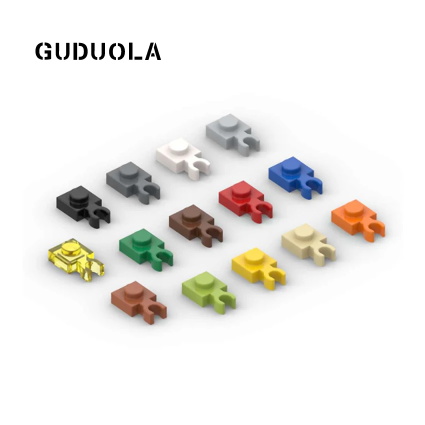 Строительный блок Guduola 4085a пластина 1x1 с вертикальным зажимом (Тонкий открытый
