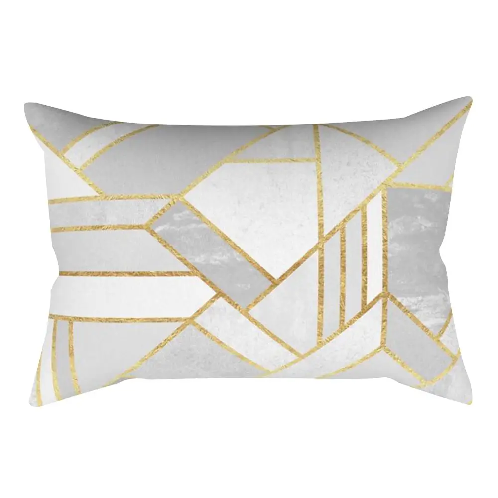 30*50 cm Simple Rectangle Pillow Case Geometric Short Plush Printed Sofa Bedroom Seat Soft Cushion Cover Home Decor Gifts | Дом и сад