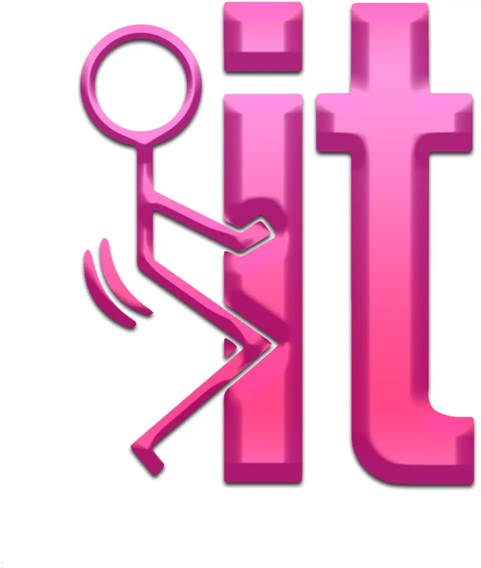 

JDM Fun Pink girl Windows laptop car sticker 14cm