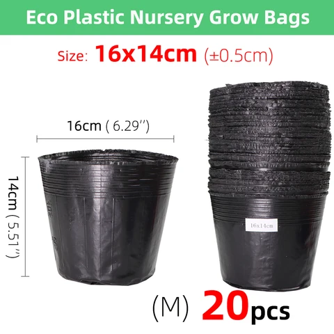 5-100 шт., одноразовые пластиковые пакеты для выращивания растений, 16 размеров