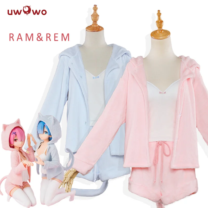 

Пижама для косплея Rem Ram с надписью «Re:Life in a different world from zero»