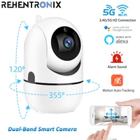alexa ip camera 5g wifi ptz google 1080p mini indoor cctv security camera auto tracking two way audio video surveillance camera