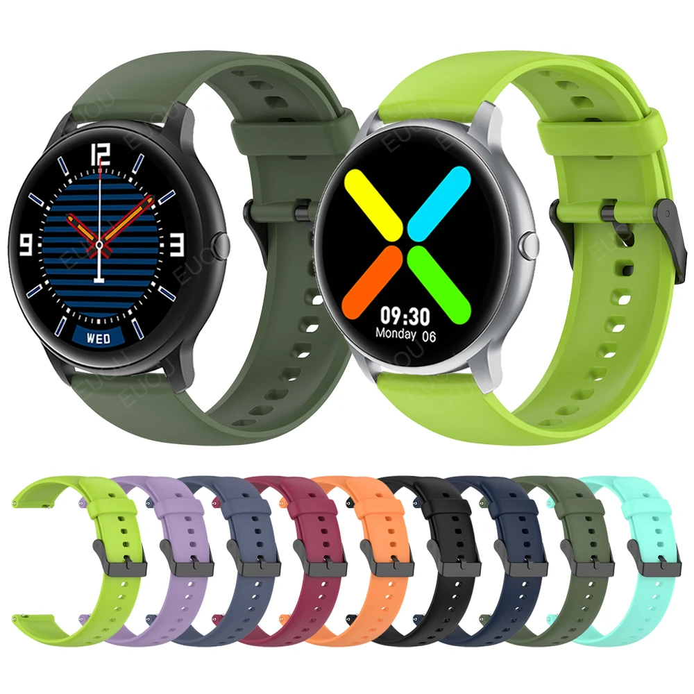 

Solid color Silicone Strap For imilab kw66 Smartwatch Band Wristband Watchband bracelet belt wriststrap Replaceable accessories