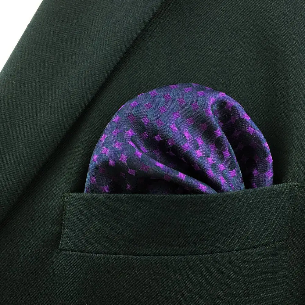 FH15 однотонный фиолетовый мужской карманный квадратный носовой платок модный