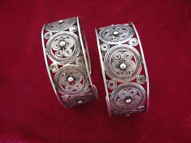 Ручной работы серебряные бокалы для вина браслет традиционный пинч филе бабочка