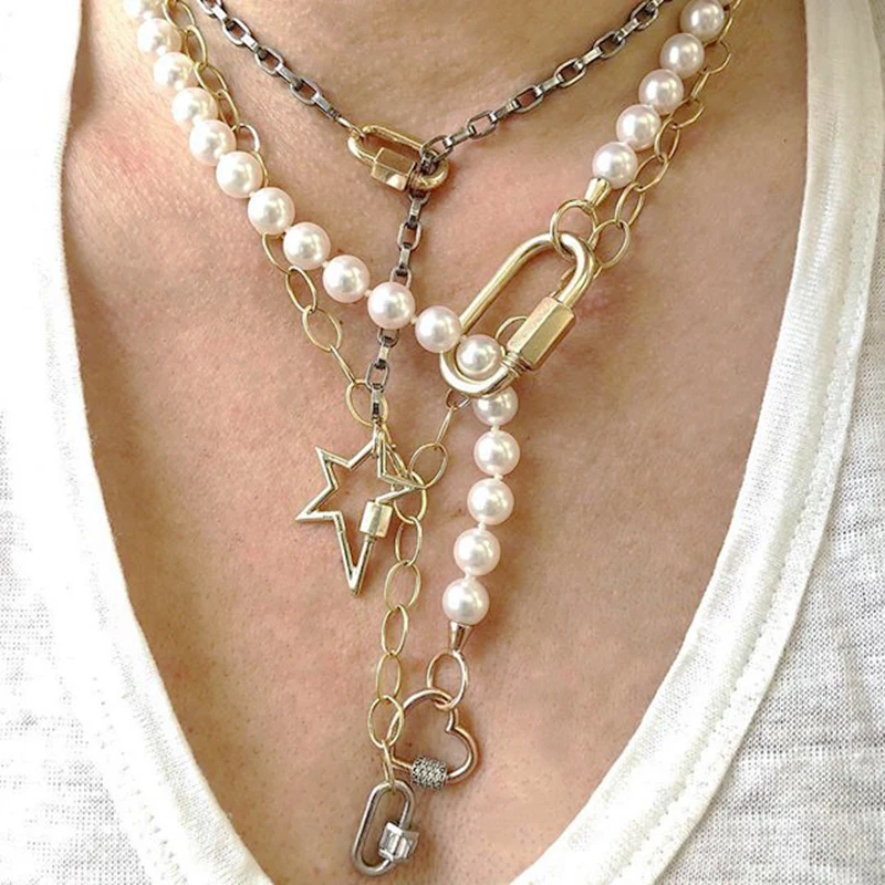 

Exquisite punk style chain bracelet handmade shiny spiral buckle decorative bangle couple accessories gift for friends hip hop