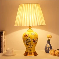 new chinese style flowerbird ceramic table lamps retro creative touch onoff switch led e27 lamp for bedsidefoyerstudio as015