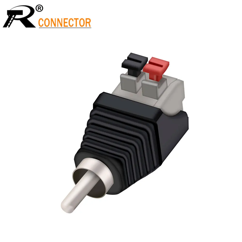 AV 2 винтовой клеммный блок стерео джек для камеры видео балун RCA штекер аудио