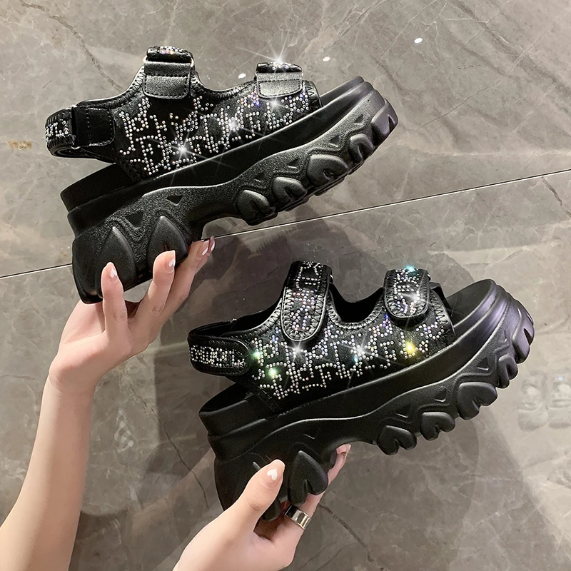 

2021 Platform Sandals Women Casual Shoes New Fashion High Heels Open Toe Ladies Sandal Sport Beach Chunky Wedges Sandals Woman