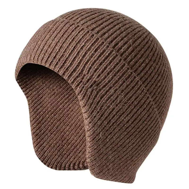 Вязаная шапка для мужчин и женщин однотонная улицы эластичная Лыжная