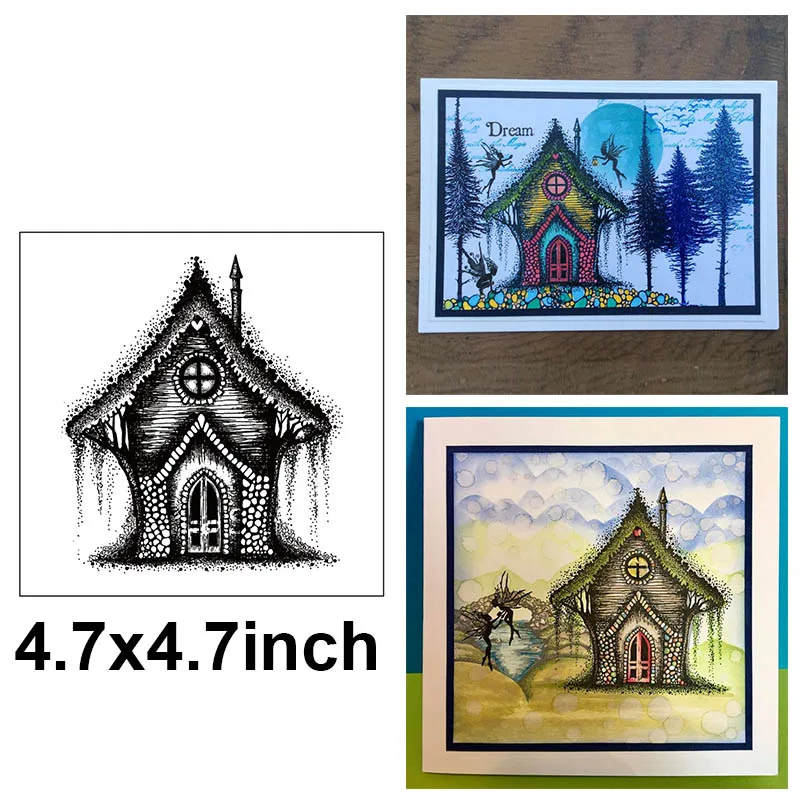 Прозрачный силиконовый штамп Elf Girl с изображением русалки волшебного дома