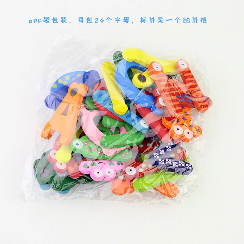 Деревянные цифры алфавит на магнитах развивающие игрушки для детей Детский